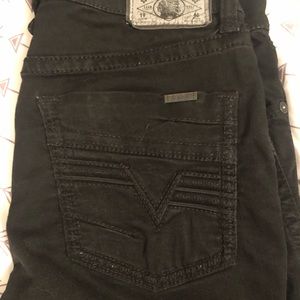 Black Salvage Mayhem Straight Jeans